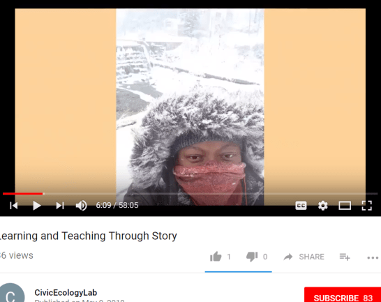 Brittany Thompson in the snow in Cornell